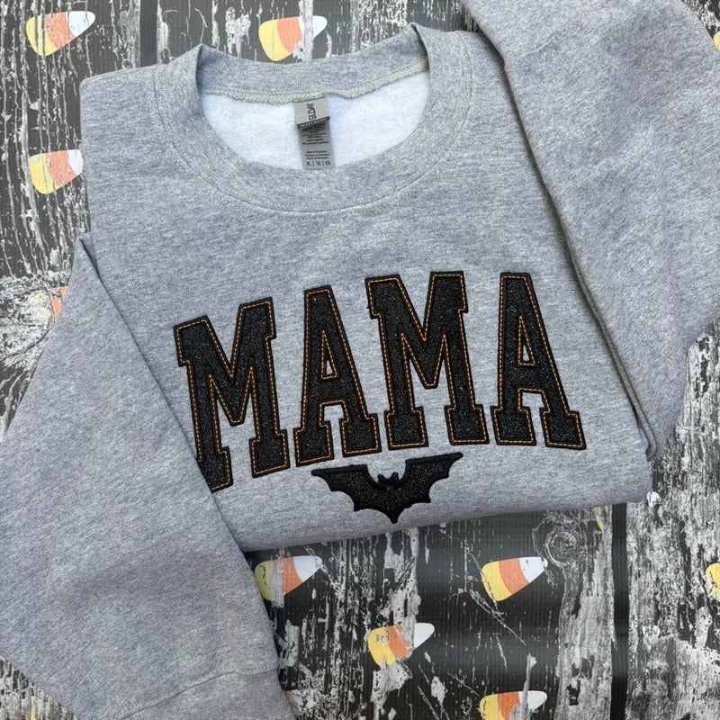 Aesthetic Spooky Season Embroidered Crewneck Sweatshirt T-Shirts, Hoodie | TeeBloomCo.com