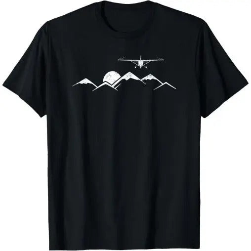 Airplane Over Mountains Gift for Pilots T-Shirt Made in USA Hoodie, Sweatshirt | TeeBloomCo.com