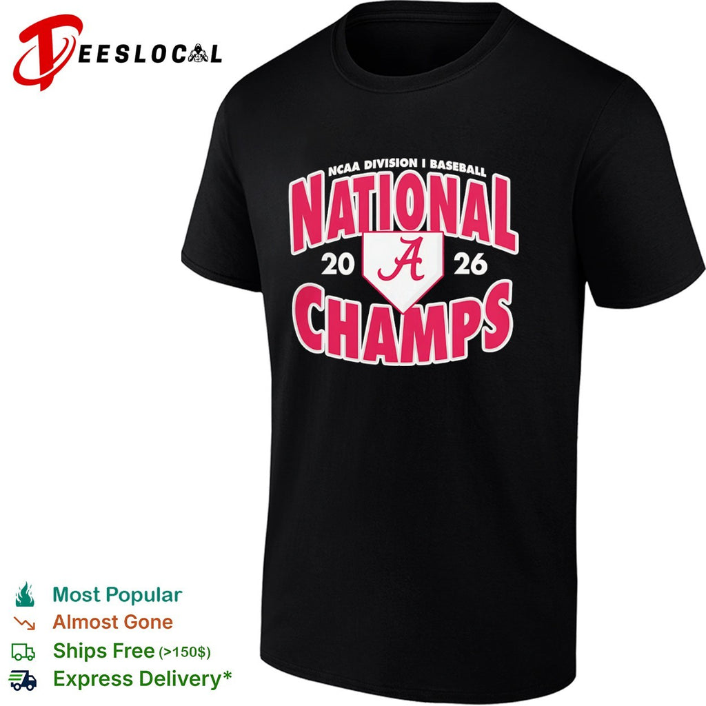 Alabama Crimson Tide NCAA Division I Baseball National Champs 2026 shirt