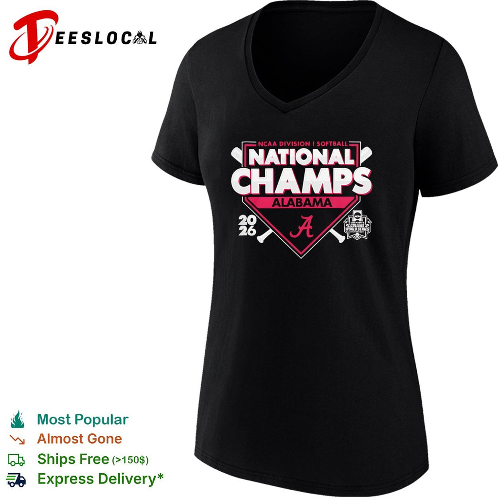 Alabama Crimson Tide NCAA Division I Softball National Champs 2026 World Series shirt