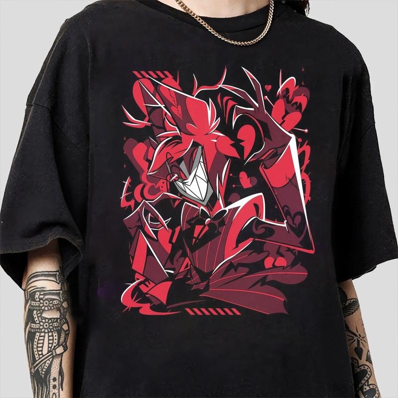 Alastor T-Shirt, Hazbin Hotel Characters, Hazbin Hotel T-Shirt, Hazbin Hotel Cartoon , Birthday Gift for fan, Helluva...