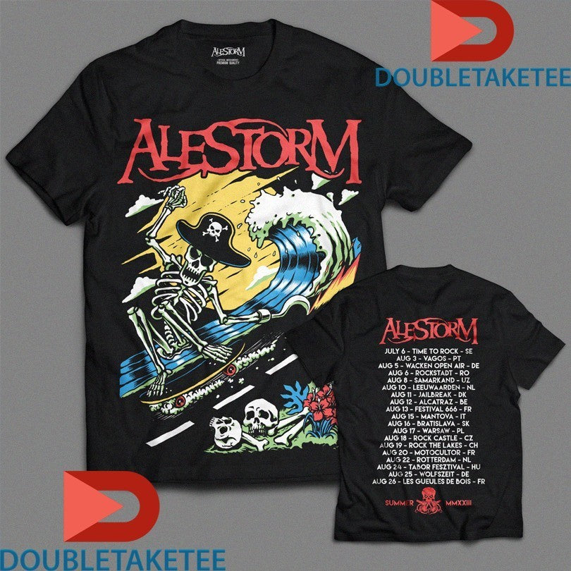 Alestorm SummerTour 2023 Skatepirate Skeleton Shirts