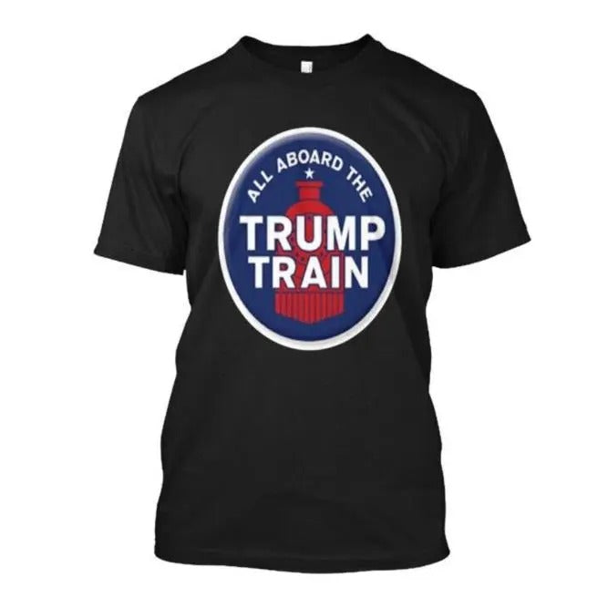 All Aboard The Trump Train T-Shirt Made in USA Hoodie, Sweatshirt | TeeBloomCo.com