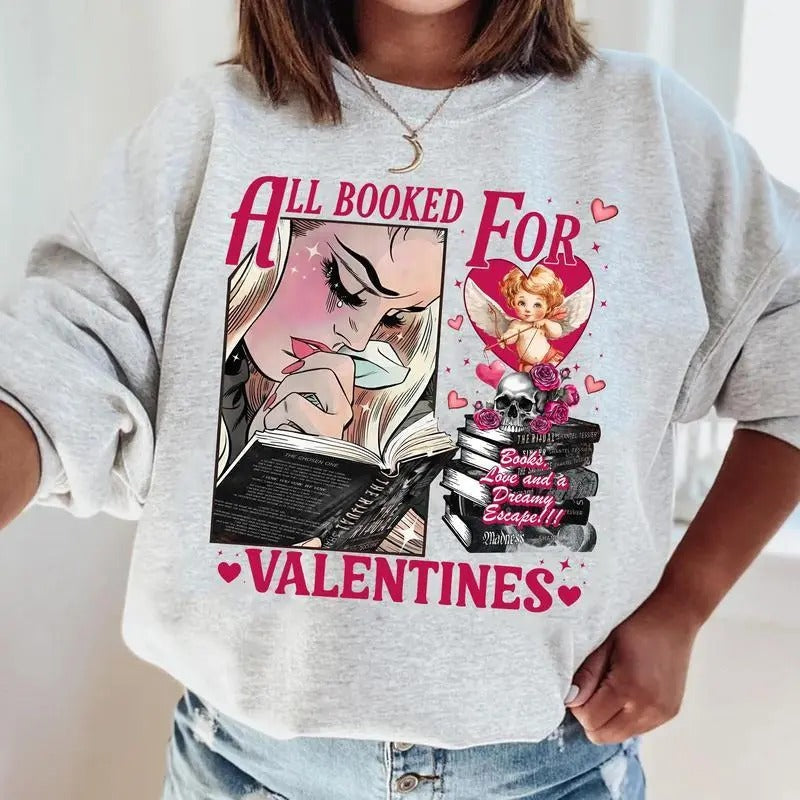 All Booked For Valentines Sweatshirt, The LORDS Series, The Ritual Book Shirt, Dark Romance Merch, Bookish Shirt,...