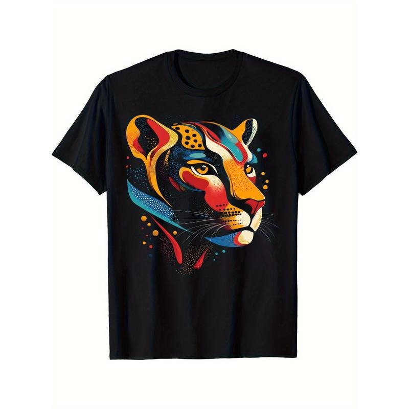 All-Season Comfort, Men's Cotton Crew Neck T-Shirt with Funny Turkey Print
