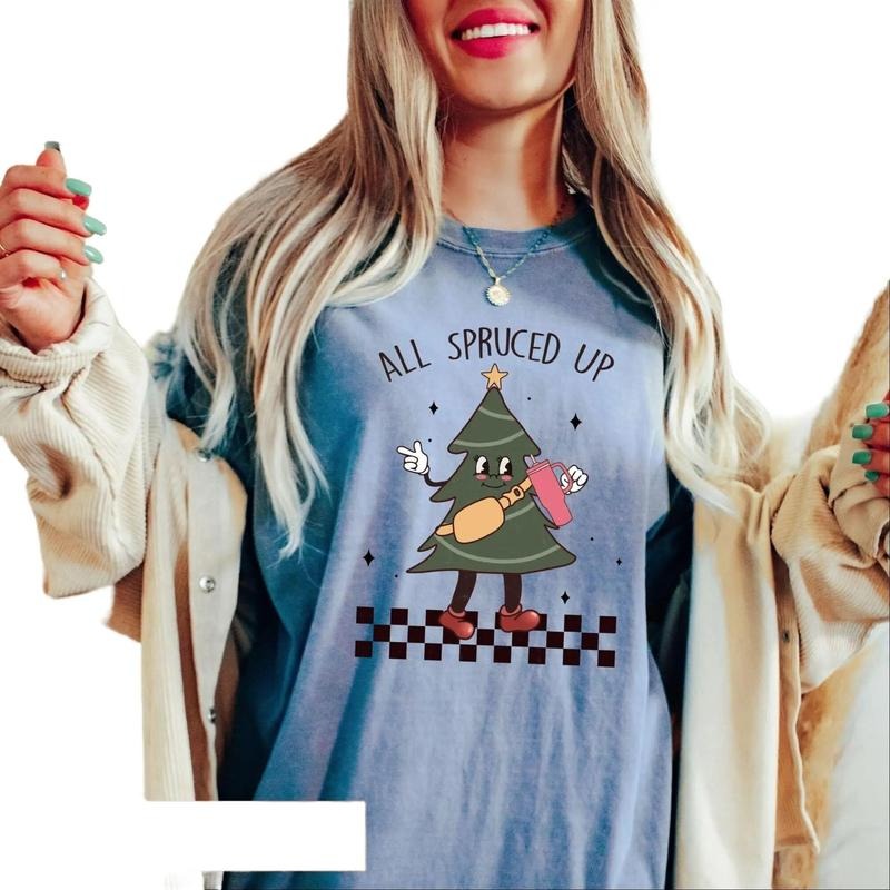 All Spruced Up Tee, Christmas Tree Shirt, Cute Christmas Shirt, Holiday Outfit, Christmas Family Tee, Unisex Christmas...