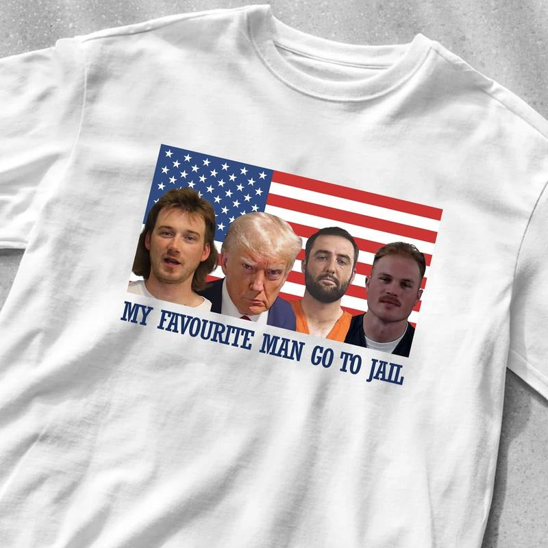 All my favorite men go to jail Shirt, Trumpp Morgann Scottie Zach Shirt Hoodie, Sweatshirt | TeeBloomCo.com