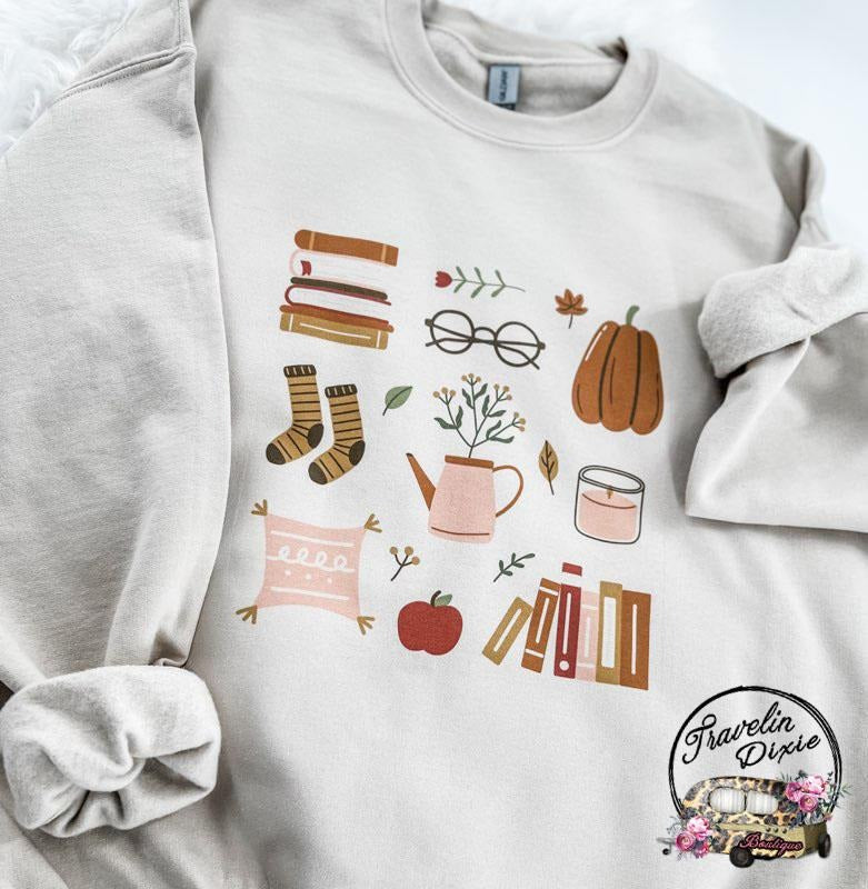All the Fall Things Cozy Autumn Sweatshirt T-Shirts, Hoodie | TeeBloomCo.com