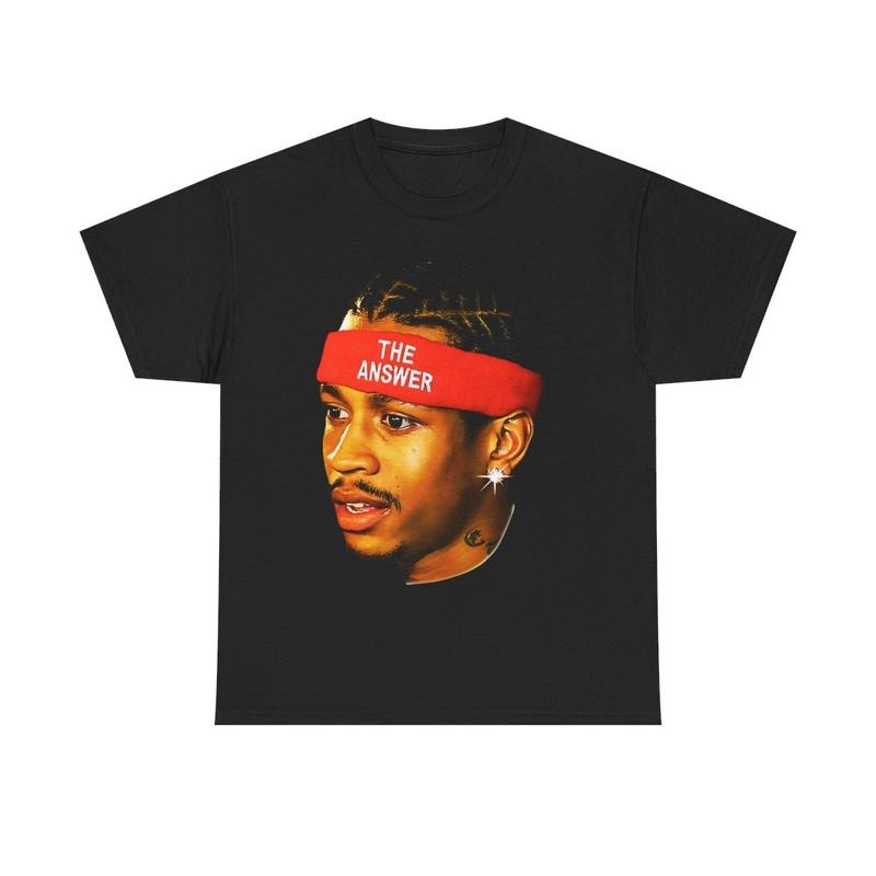 Allen Iverson Retro Vintage 90s Styled Graphic T-Shirt Ball Fan Basketball Legend Tee Casual Classic Cotton Menswear Top...