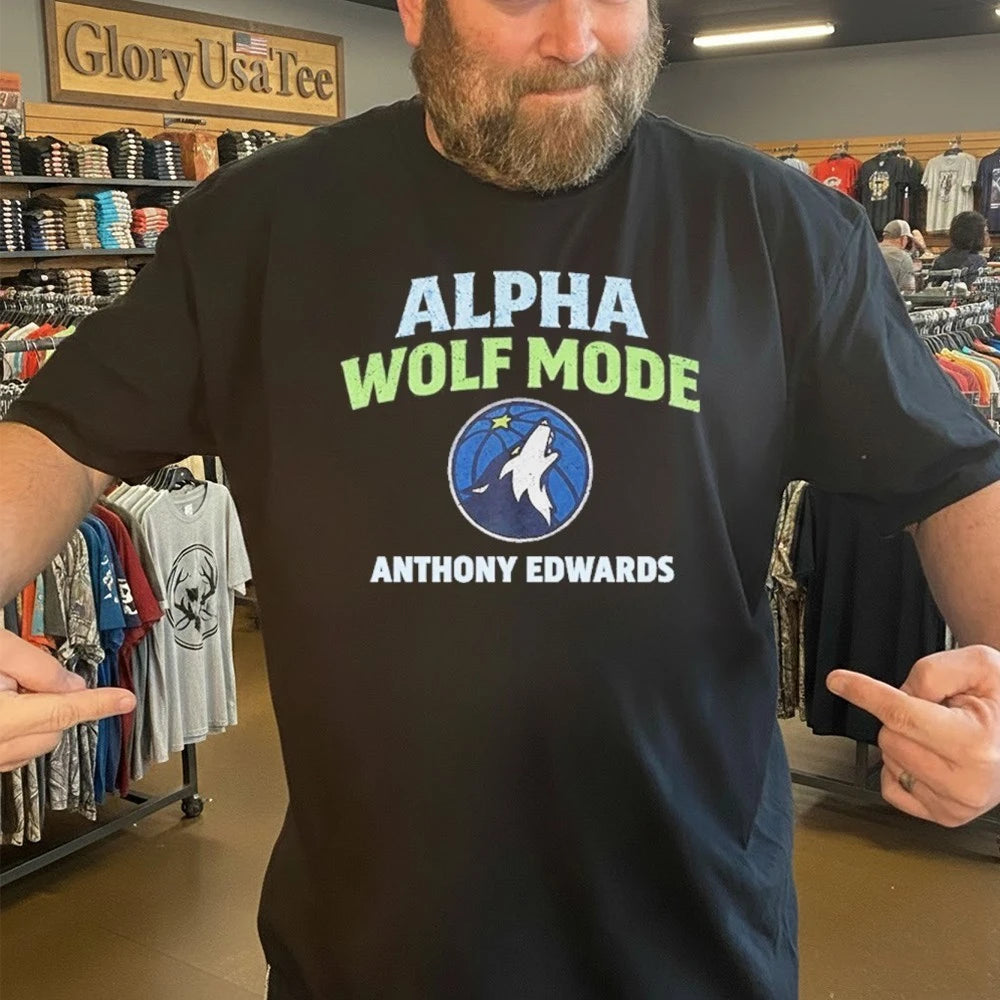 Alpha Wolf Mode Anthony Edwards Anthony Edwards 5 Timberwolves Shirt