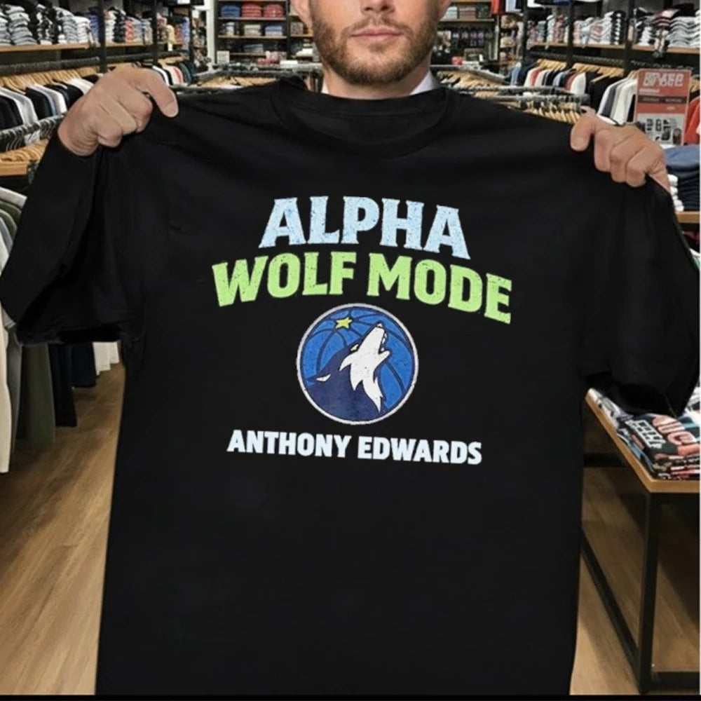 Alpha Wolf Mode Anthony Edwards Anthony Edwards 5 Timberwolves Shirt
