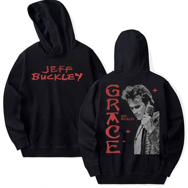 Alt Rock Music Merch, Bucklley Fan 2 Sided Hoodie, 90s Music Shirt, Unisex Sweater Pullover Tee Sweatshirt | TeeBloomCo.com