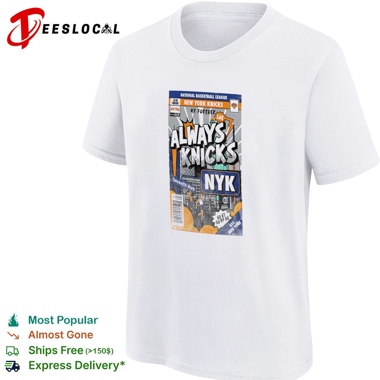 Always Knicks New York Knicks National Basketball League NYK shirt