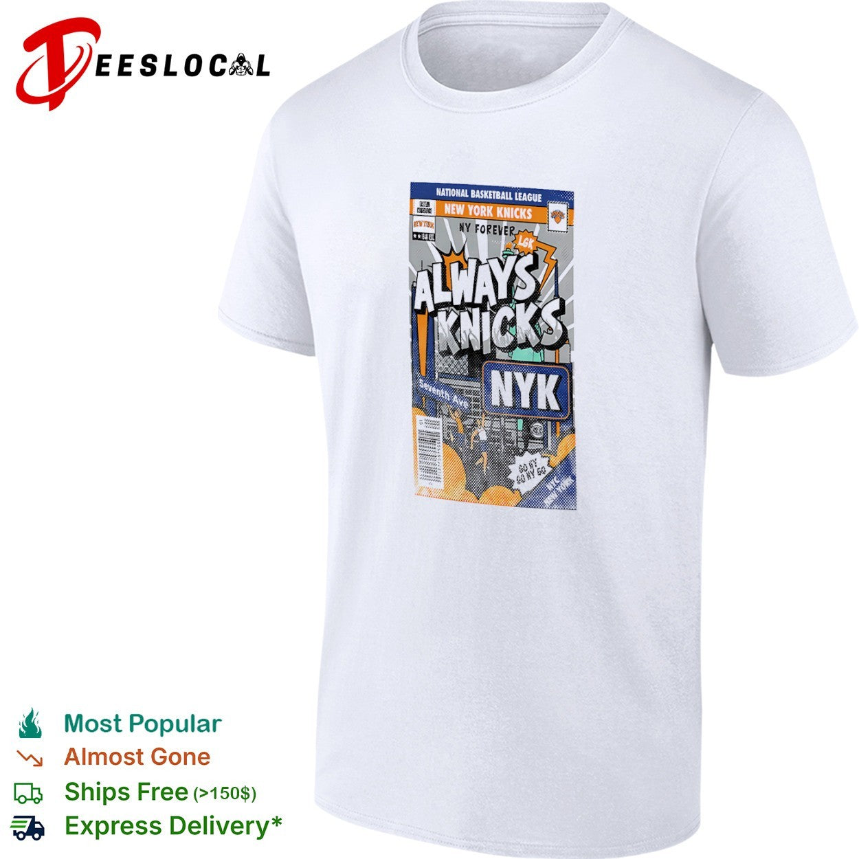 Always Knicks New York Knicks National Basketball League NYK shirt