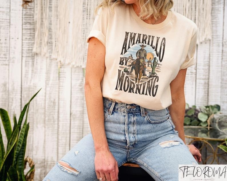 Amarillo By Morning Shirt, Amarillo Shirt, Country Music Shirt, Western Shirt, Country Music Tee, Cowboy Shirt, Country...