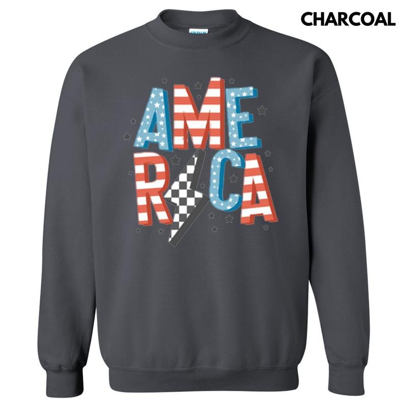 America Lightning Bolt Sweatshirt T-Shirts, Hoodie | TeeBloomCo.com
