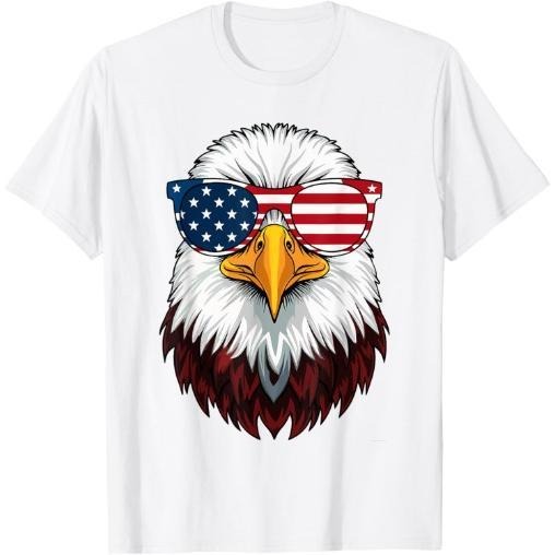 American Flag Patriotic Eagle Shirt Men 4th of July T-Shirt Made in USA Hoodie, Sweatshirt | TeeBloomCo.com