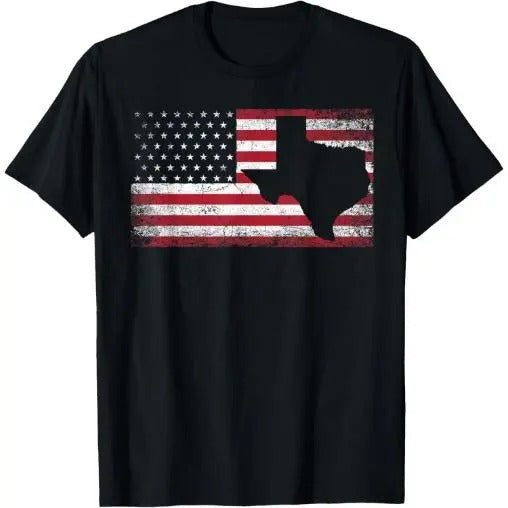 American Flag Texas 4th of July Vintage Gift Men Retro T-Shirt Made in USA Hoodie, Sweatshirt | TeeBloomCo.com