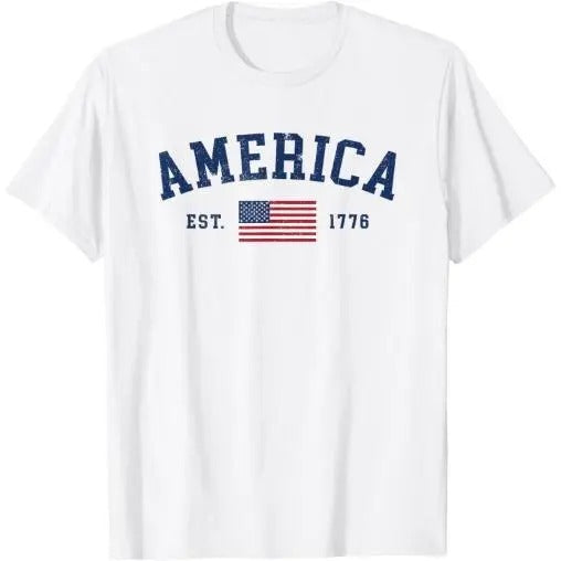 American Flag USA United States Of America US 4th of July T-Shirt Made in USA Hoodie, Sweatshirt | TeeBloomCo.com