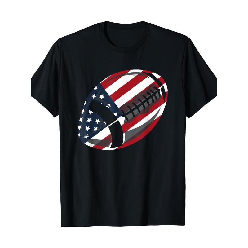 American Football American Flag 220g100% Cotton T-Shirt made in usastyle{n002}2 Hoodie, Sweatshirt | TeeBloomCo.com