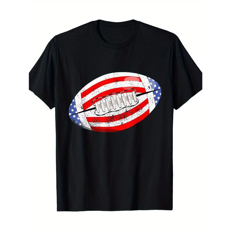 American Football American Flag T-Shirt, Men's T-Shirt made in usa Hoodie, Sweatshirt | TeeBloomCo.com