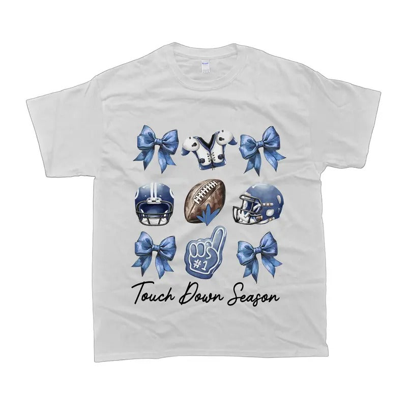 American Football Coquette Bow T-shirt Dallas Tshirt Unisex Hoodie, Sweatshirt | TeeBloomCo.com