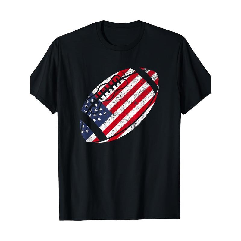 American Football Proud Patriotic 4th July American Flag 220g100% Cotton T-Shirt made in usa Hoodie, Sweatshirt