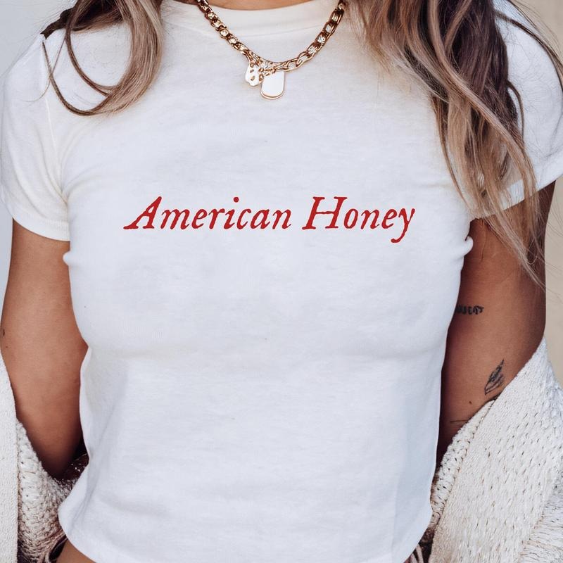 American Honey Baby Tee, Y2K Baby Tee, Fourth of July Shirt, 4 of July Baby Tee, American Dad Shirt, American Women...