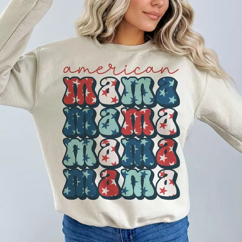 American Mama American Mama 4th Of July American Mama Fourth Of July Sublimation Design 4th Of July Shirt Design...