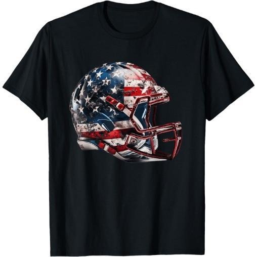 American football helmet Us Flag T-Shirt Made in USA Hoodie, Sweatshirt | TeeBloomCo.com
