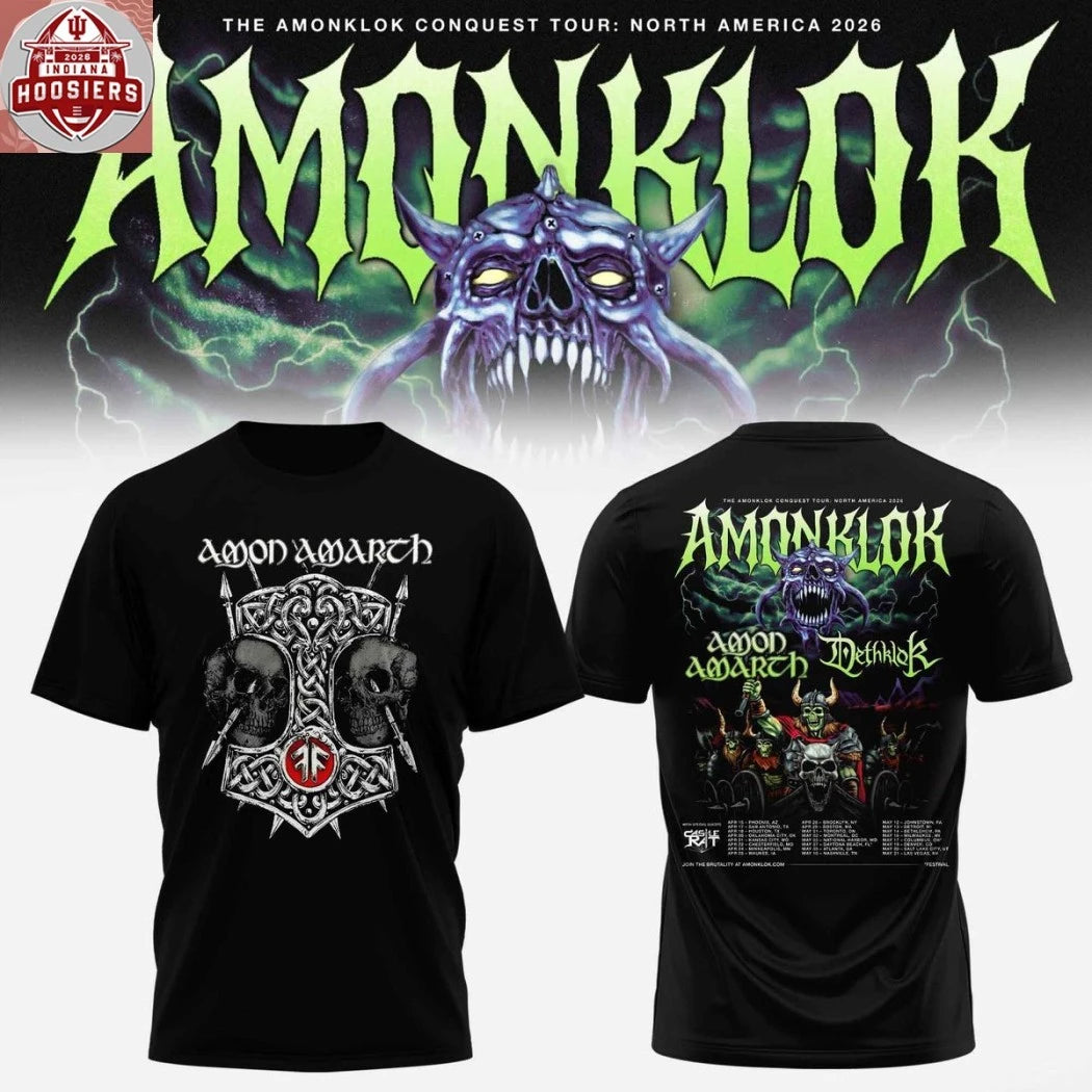 Amonklock Conquest Tour 2026 North American Co-headlining Tour Two-Sided Hoodie T-Shirt