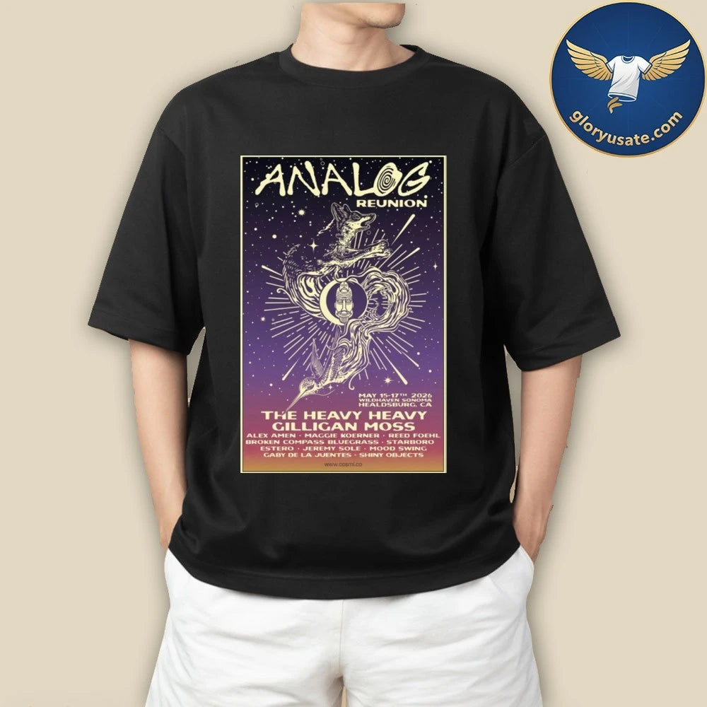 Analog Reunion May 15-17 2026 Healdsburg, CA Concert Poster Shirt