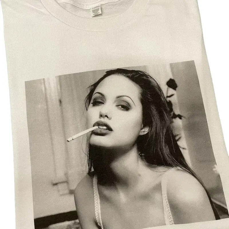 Angelina Jolie Tomb Raider Winona Ryder  Cotton Menswear T-Shirt Hoodie, Sweatshirt | TeeBloomCo.com