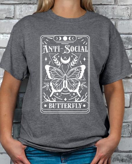 Antisocial Butterfly Tarot Card T-shirt Hoodie, Sweatshirt | TeeBloomCo.com