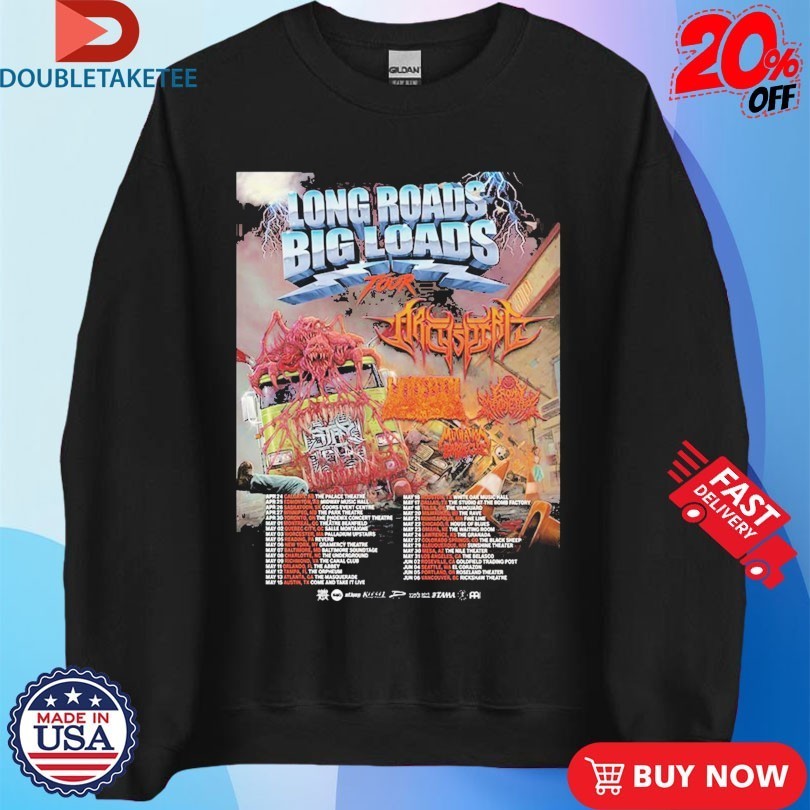 Archspire Long Roads Big Loads Tour 2026 Dates North American City Shirts