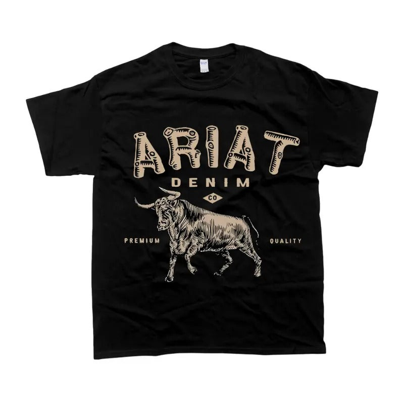 Ariat Denim Cowboy T-shirt Unisex Tshirt For Men For Women Tee Sweatshirt Hoodie | TeeBloomCo.com