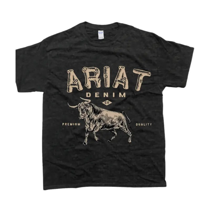Ariattt Denim Cowboy T-shirt Unisex Tshirt For Men For Women Tee Sweatshirt Hoodie Ariat Flag | TeeBloomCo.com