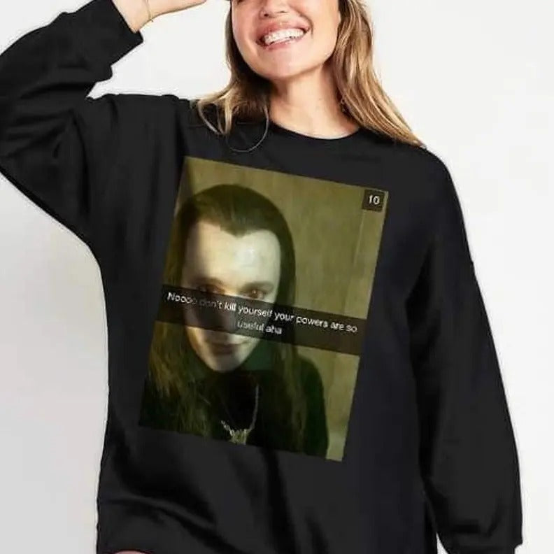 Aro Snapchat Funny Women's Sweatshirt - Casual Round Neck Long Sleeve Cotton Top - Fit T-Shirts, Hoodie | TeeBloomCo.com