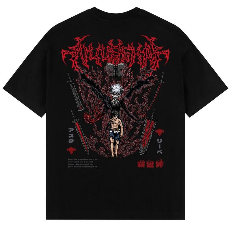 Asta x Liebe Black Clover Oversized T-Shirt, Anime Graphic Tee, Anime Shirt Hoodie, Sweatshirt | TeeBloomCo.com