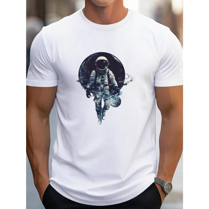 Astronauts embrace planet art  pure cotton men's T-shirt for comfortable fit  made in usa Hoodie, Sweatshirt | TeeBloomCo.com