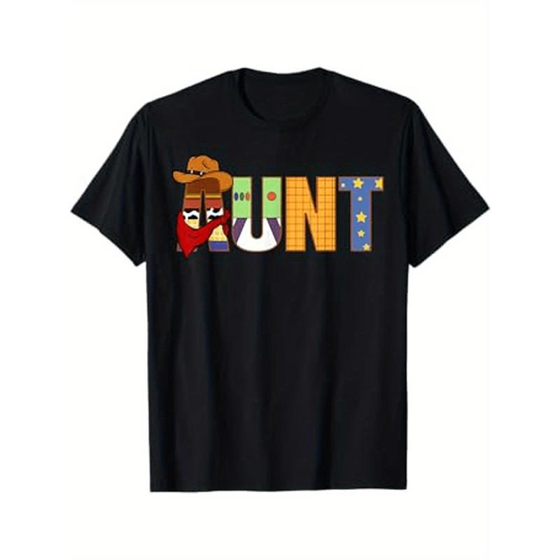Aunt Birthday Western Rodeo Print T-Shirt