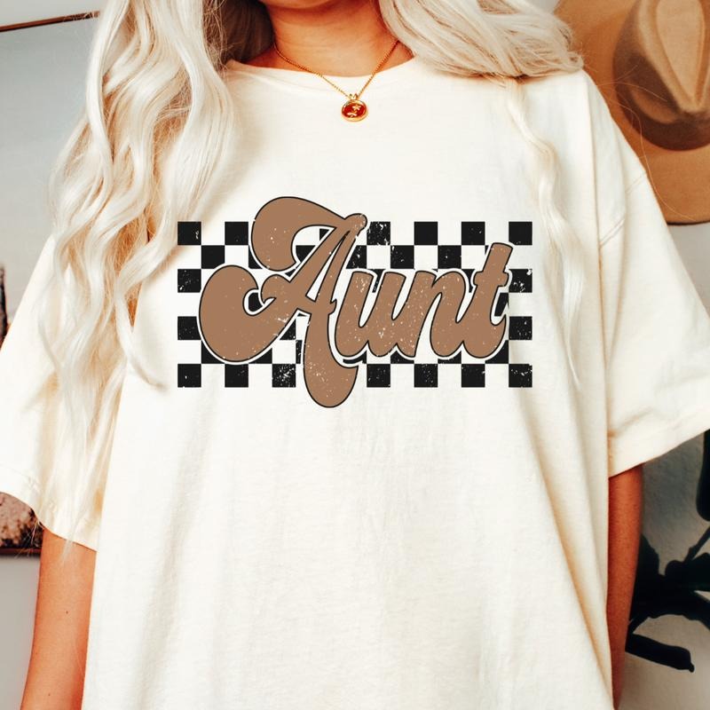 Aunt t-shirt, Retro t-shirt, Comfort Colors, Cotton, Crewneck Fashion Fit Sleeve Comfortable Cute Casual Fabric Hoodie,...