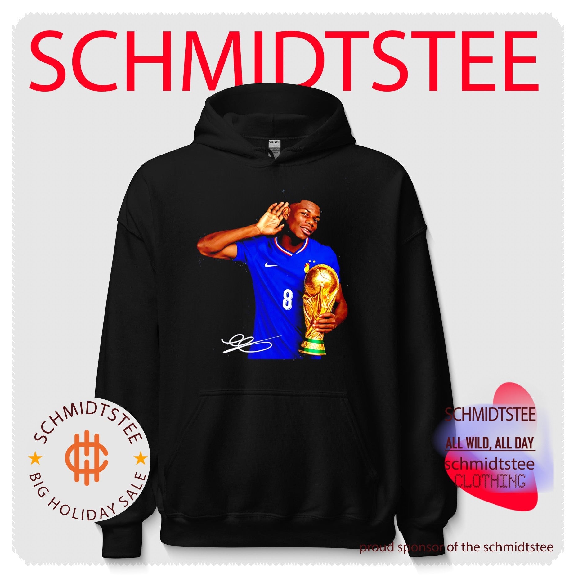 Aurelien Tchouameni France National Team Distressed middle finger Portrait shirt