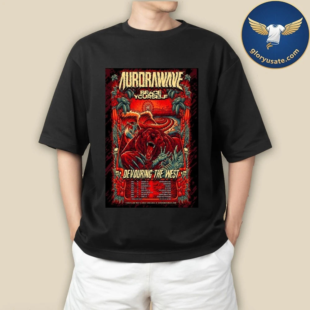 Aurorawave Devouring The West 2026 Poster Shirt
