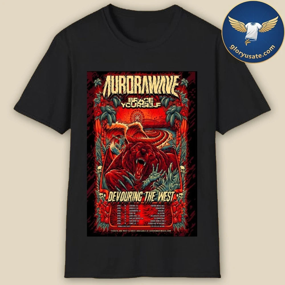 Aurorawave Devouring The West 2026 Poster Shirt