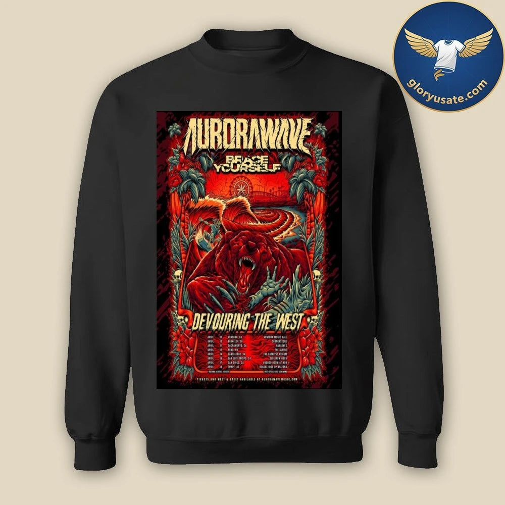 Aurorawave Devouring The West 2026 Poster Shirt