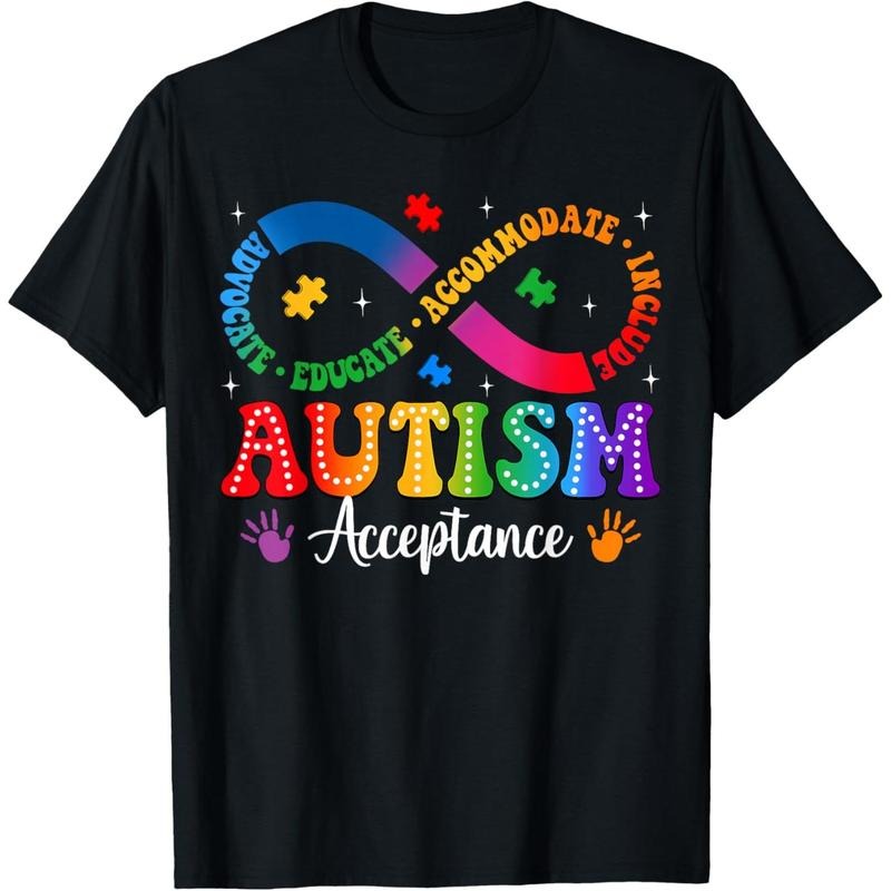 Autism Awareness Acceptance Shirt Infinity Symbol Men Women T-Shirt Hoodie, Sweatshirt | TeeBloomCo.com