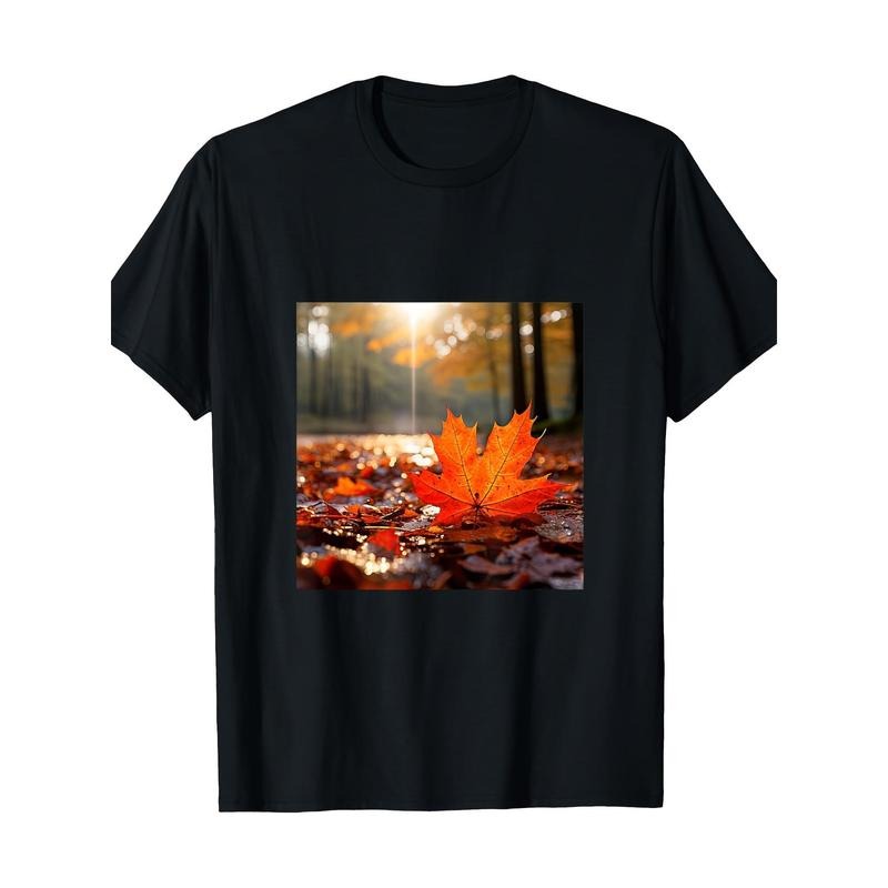 Autumn Leaf T-shirt -100% cotton Made in USA Hoodie, Sweatshirt | TeeBloomCo.com