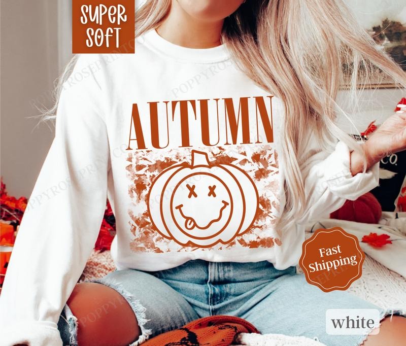 Autumn Sweatshirt, Retro Fall Crewneck, Womens Sweatshirt, Fall Sweater T-Shirts, Hoodie | TeeBloomCo.com