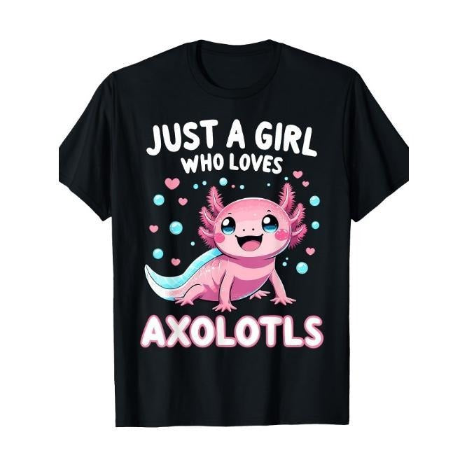 Axolotl Kawaii Just A Girl Who Loves Axolotls T-Shirt Made in USA Hoodie, Sweatshirt | TeeBloomCo.com